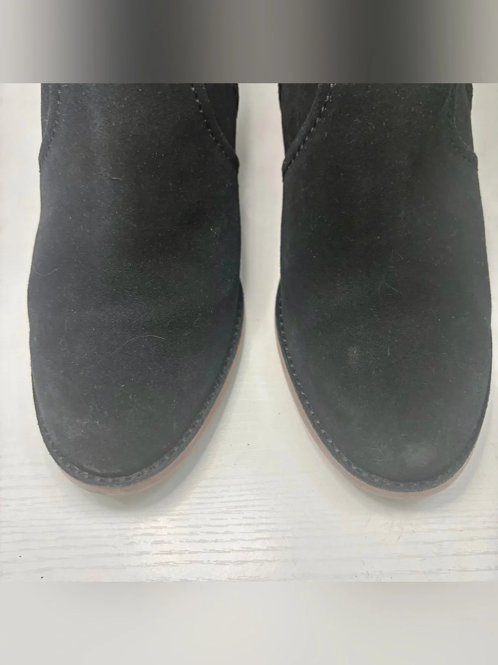 UGG Leahy Suede Ankle Boot Black Buckle Accent Size 8 1/2
